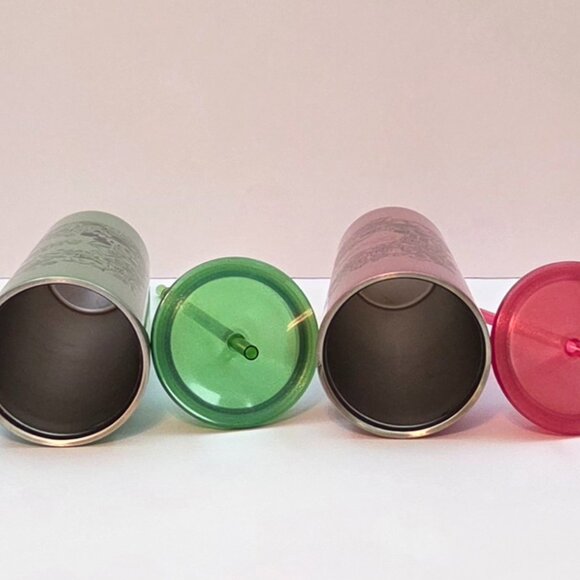 Disney Parks Starbucks Tumbler Set - 4 Walt Disney World Theme Parks - Like New - Picture 2 of 14